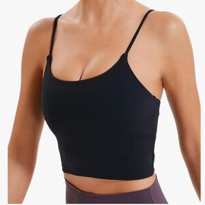Women's Black Athletic Crop Top Size M